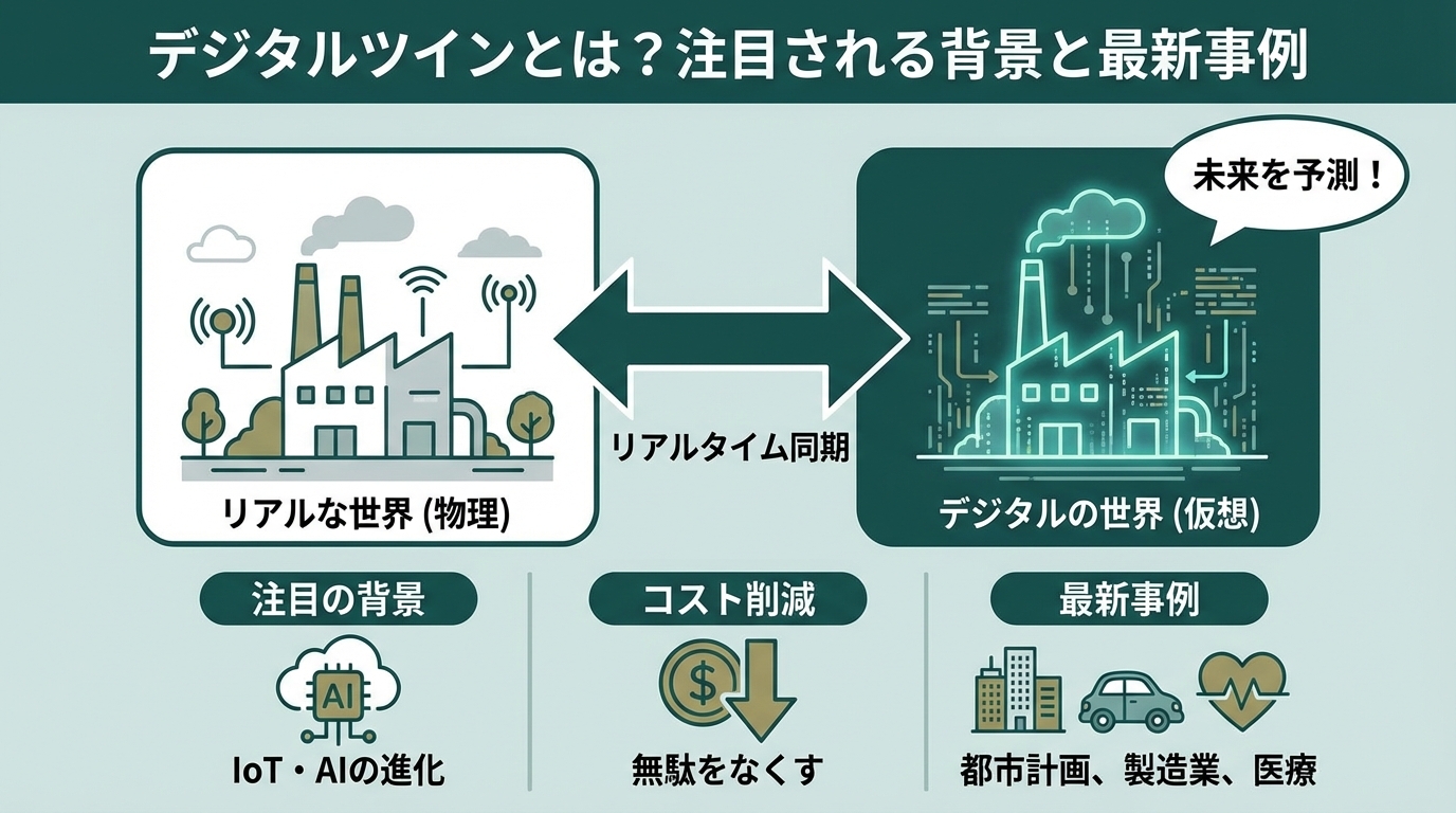 デジタルツインの概念を示すイメージ