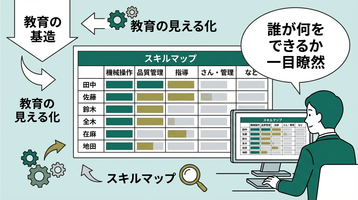 教育の見える化で人材育成を効率化