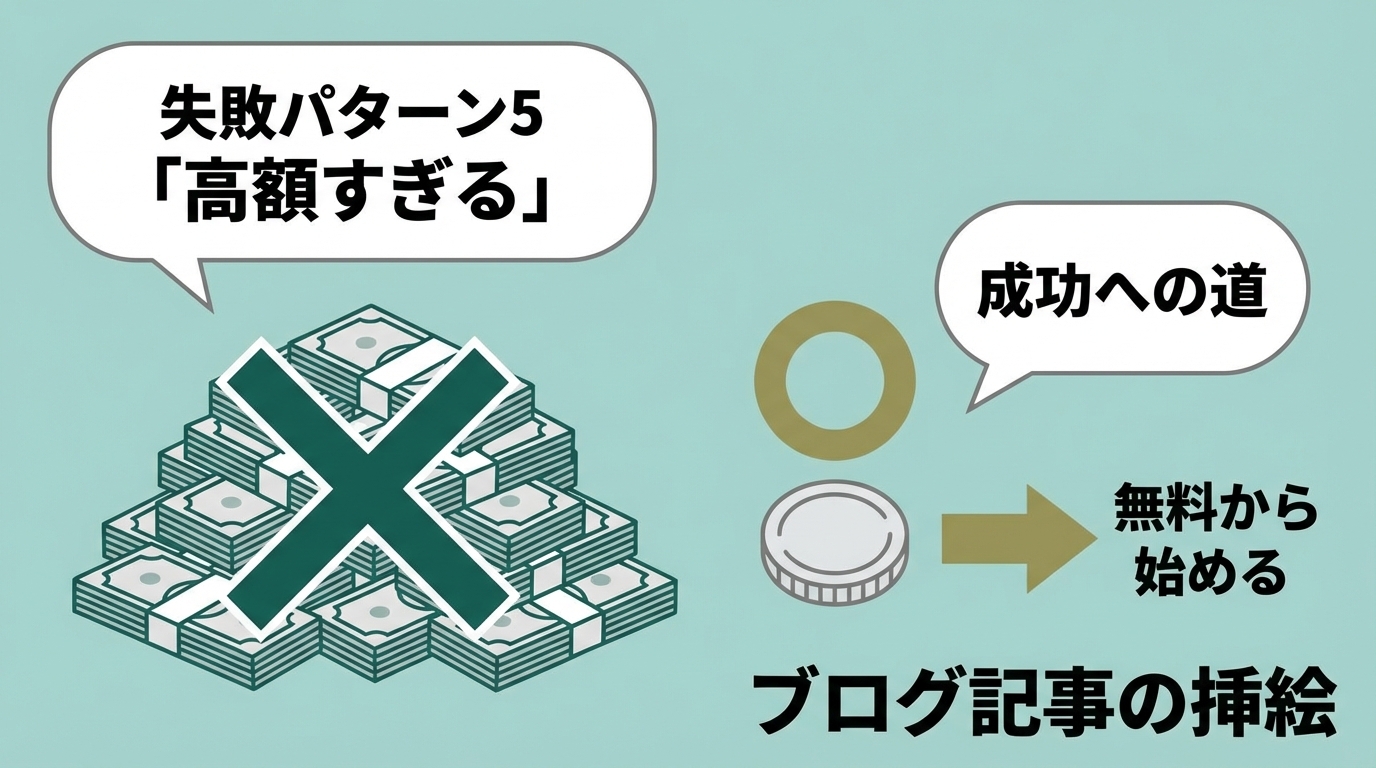 失敗パターン5：高額すぎる