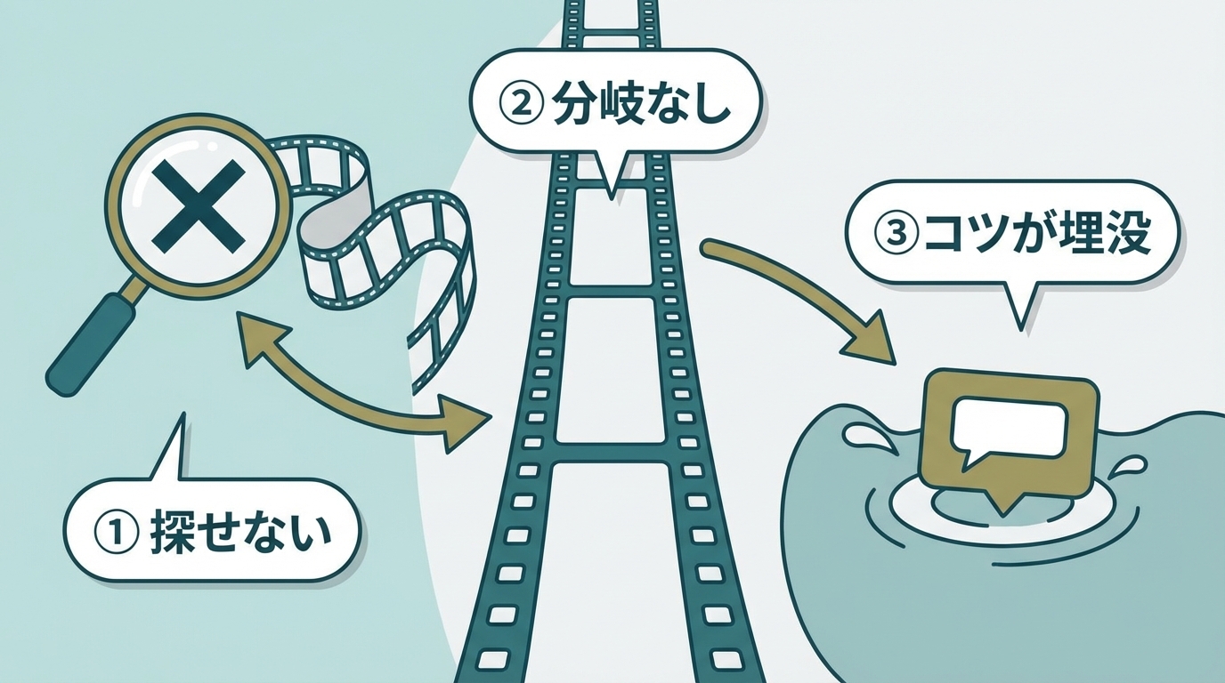 通し動画の3つの問題