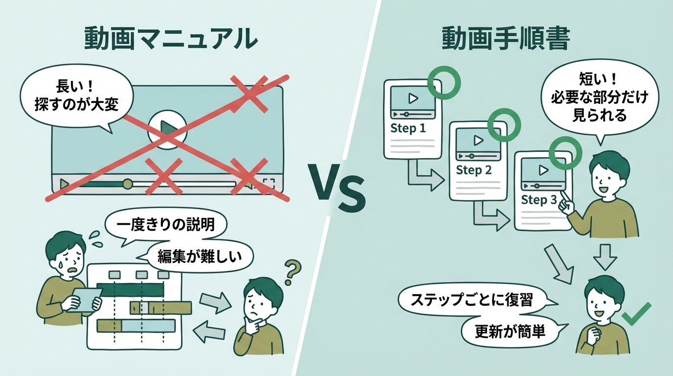 動画マニュアルvs動画手順書
