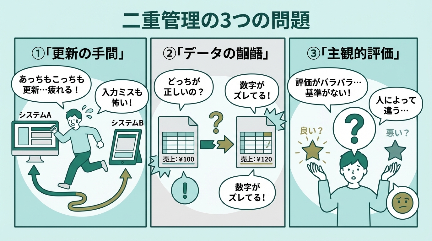 二重管理の3つの問題