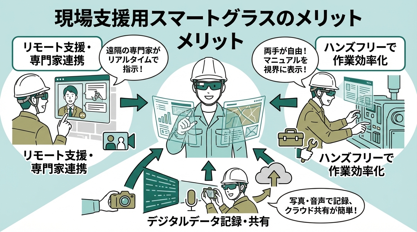 現場でスマートグラスを使う具体的なメリット