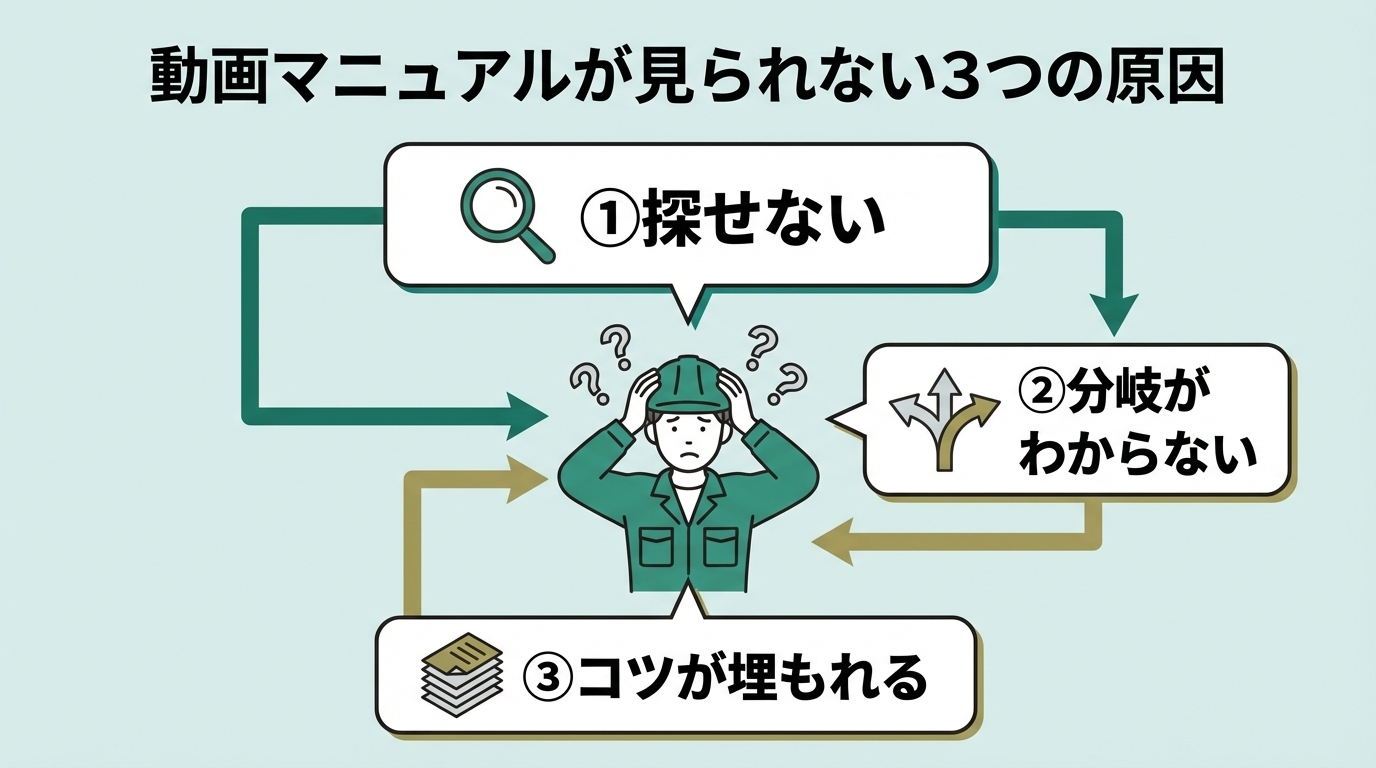 動画マニュアルが見られない3つの原因