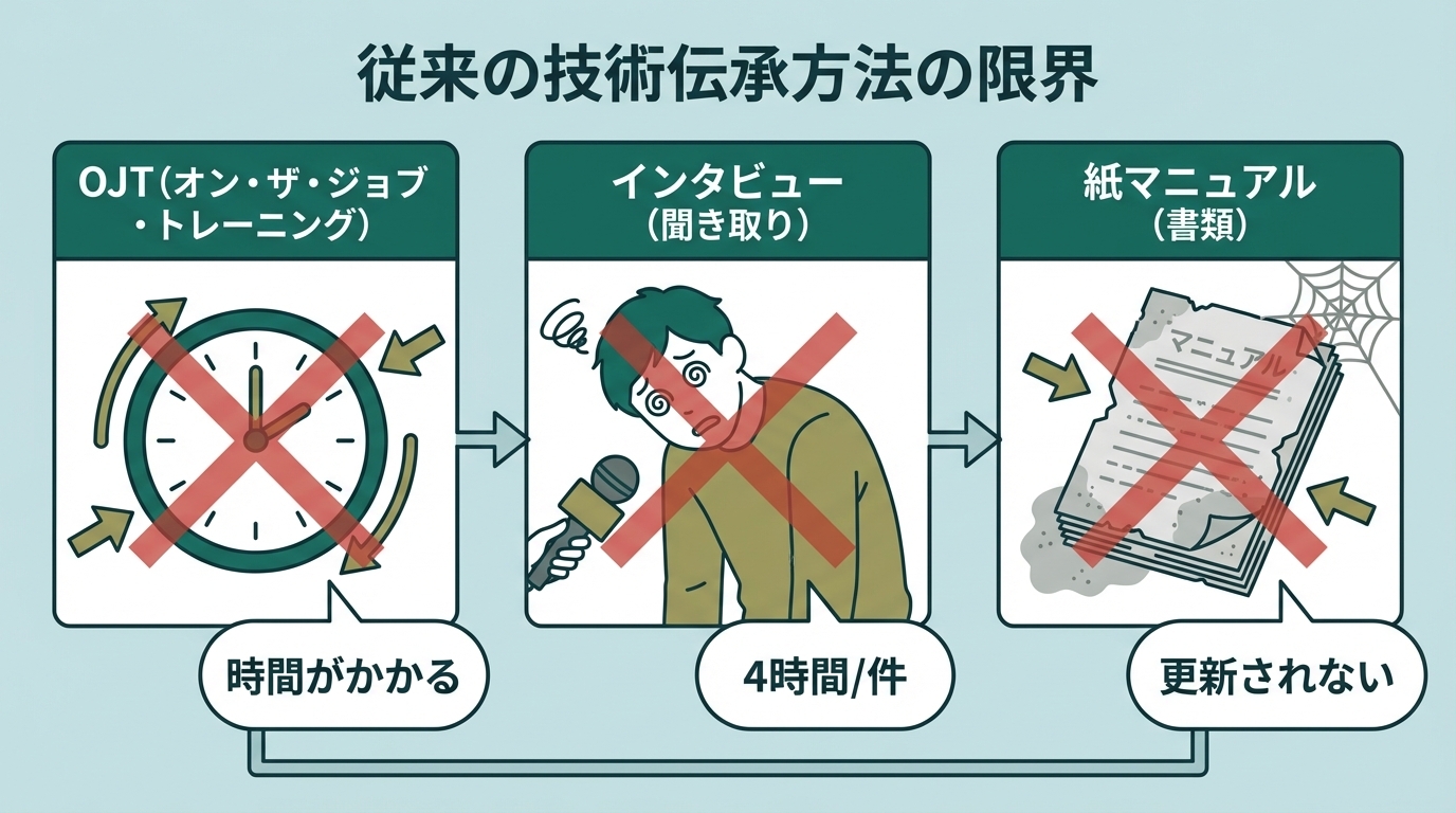 従来の技術伝承方法の限界
