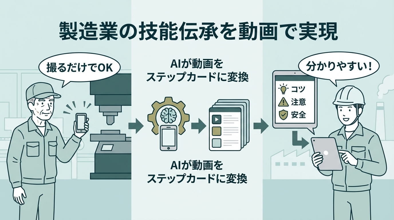 製造業の技能伝承を動画で実現する