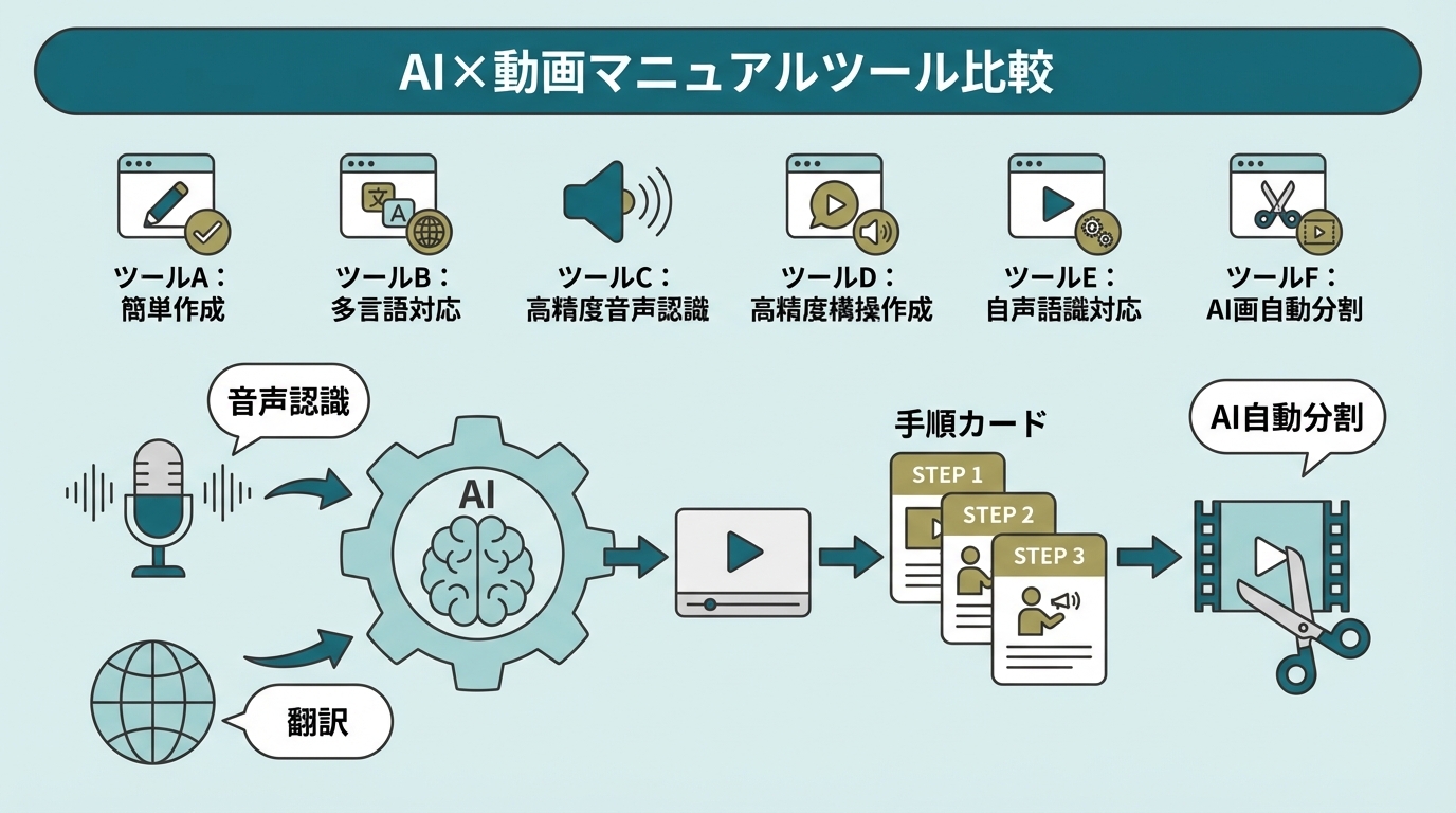 AIを活用した動画マニュアル作成ツール6選