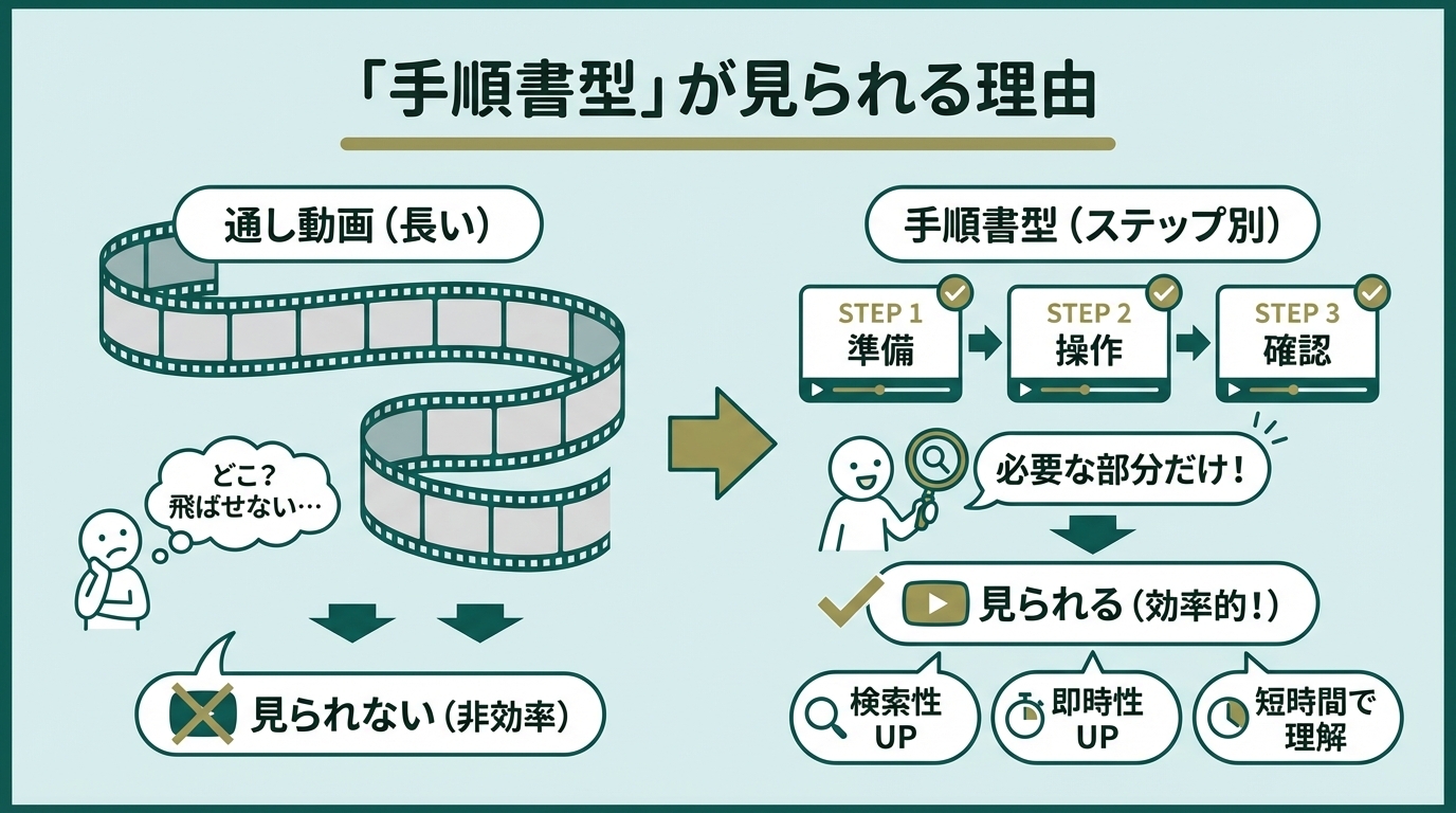 手順書型が見られる理由