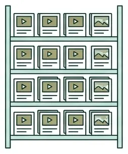 Video work instructions building up on a shelf